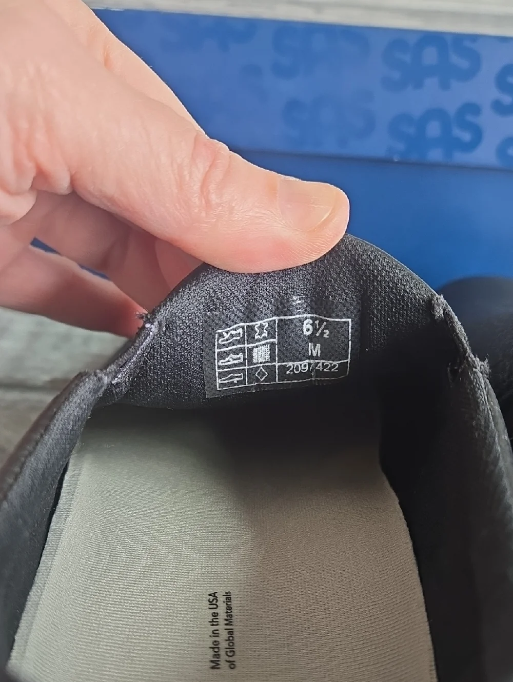 NWT SAS Patriot SR Black Slip Resistant Slide On Loafers SIZE 6.5 In Box - Picture 10 of 11